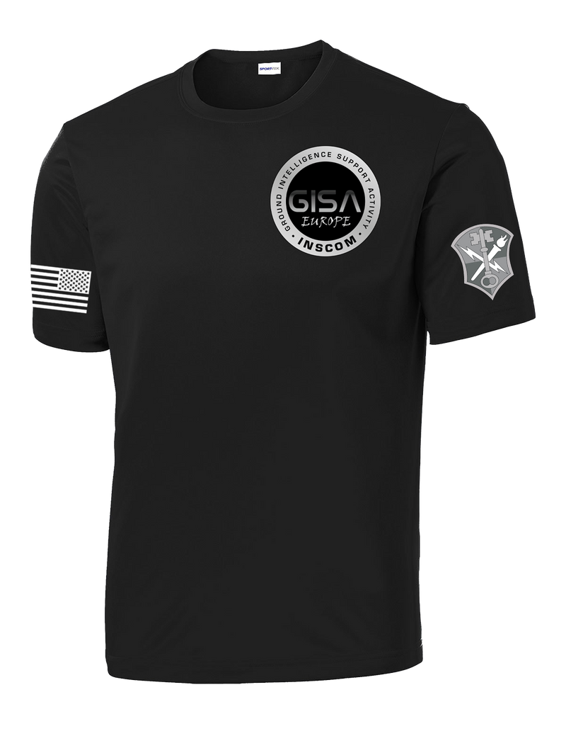 GISA - EUROPE Competitor Tee with Two Sleeve Print - Solid Flag