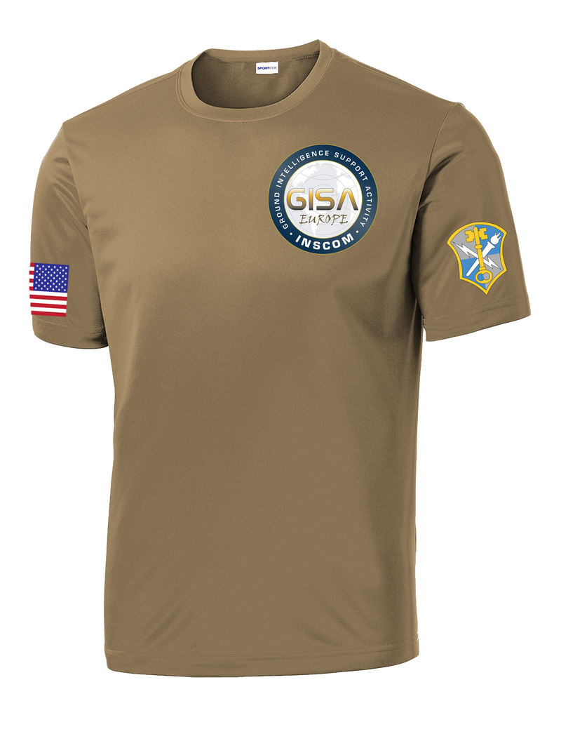 GISA - EUROPE Competitor Tee with Two Sleeve Print - Solid Flag