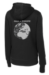 GISA - EUROPE Ladies Poly/Cotton Blend Hoodie with Two Sleeve Print - Solid Flag