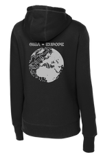 GISA - EUROPE Ladies Poly/Cotton Blend Hoodie with Two Sleeve Print - Solid Flag