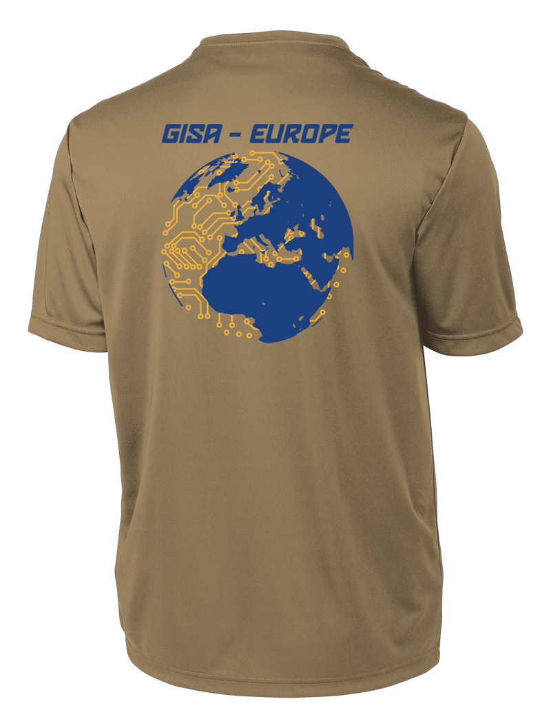 GISA - EUROPE Competitor Tee with Two Sleeve Print - Solid Flag