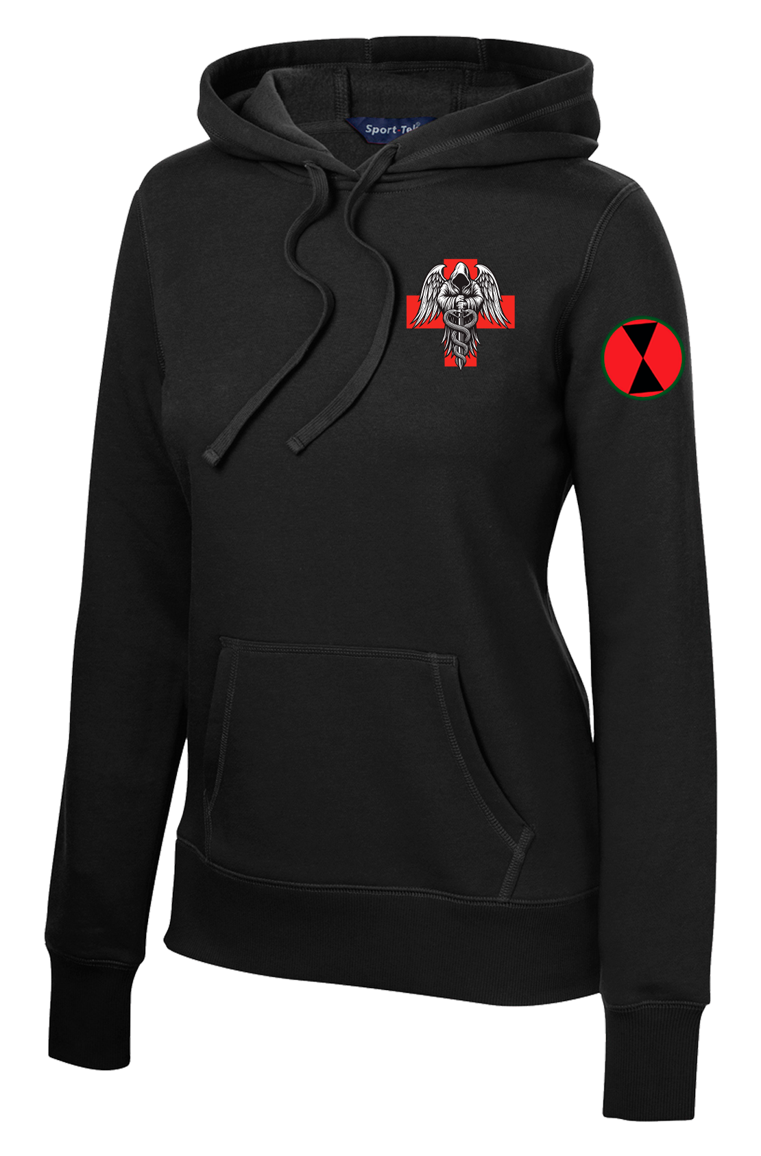 Charlie Med 2D BSB Ladies Poly/Cotton Blend Hoodie with Two Sleeve Print