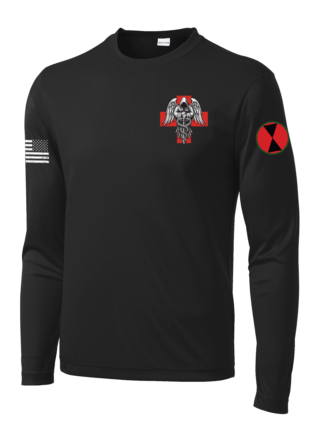 Charlie Med 2D BSB Long Sleeve Competitor Tee with Two Sleeve Print