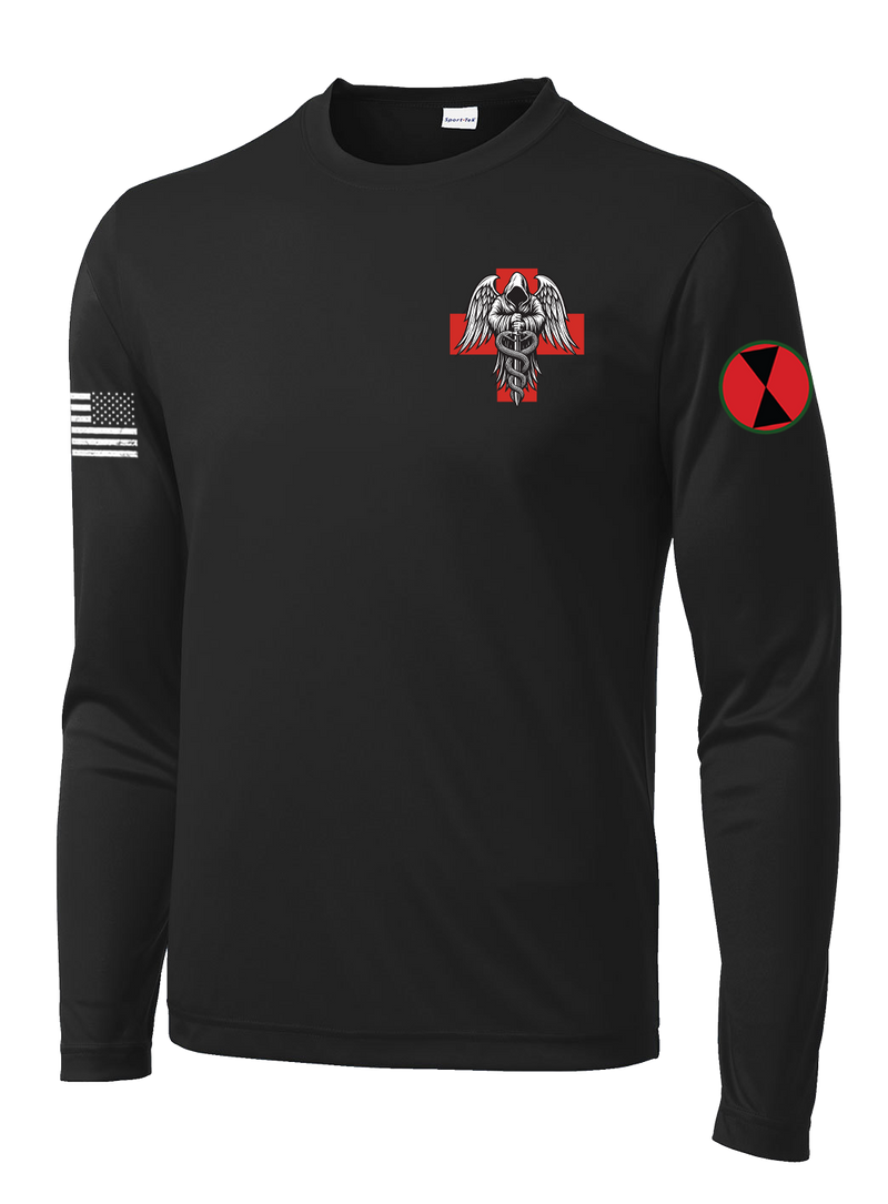 Charlie Med 2D BSB Long Sleeve Competitor Tee with Two Sleeve Print