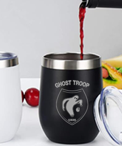 Ghost Troop 2-2 CR 12oz Wine Tumbler - set of two