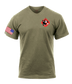 HHB 1-51 ADA AR 670-1 Coyote Brown T-Shirt with RWB Flag on Right Sleeve
