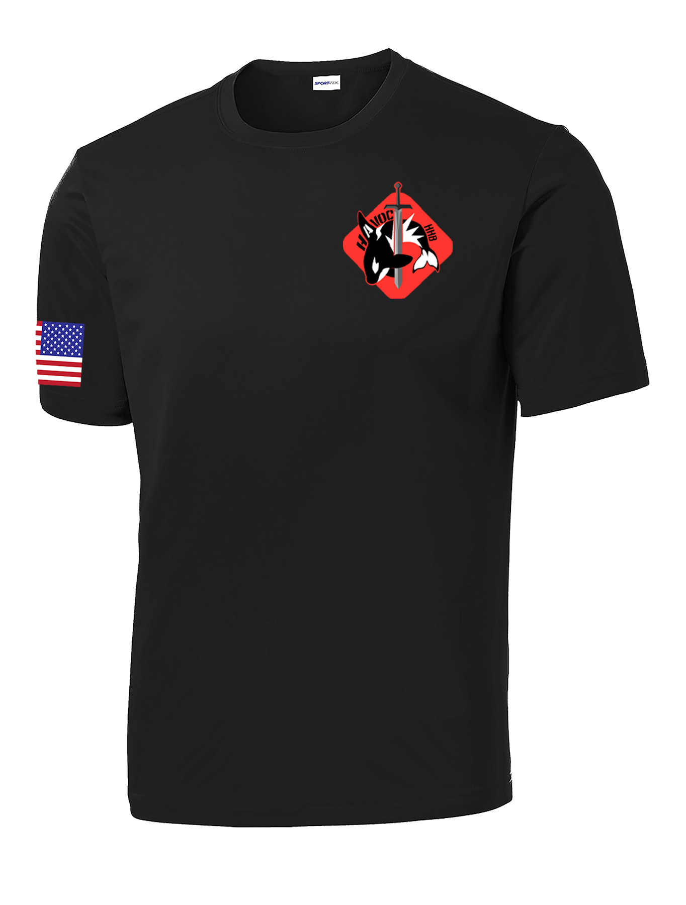 HHB 1-51 ADA Competitor Tee with RWB Flag on Right Sleeve