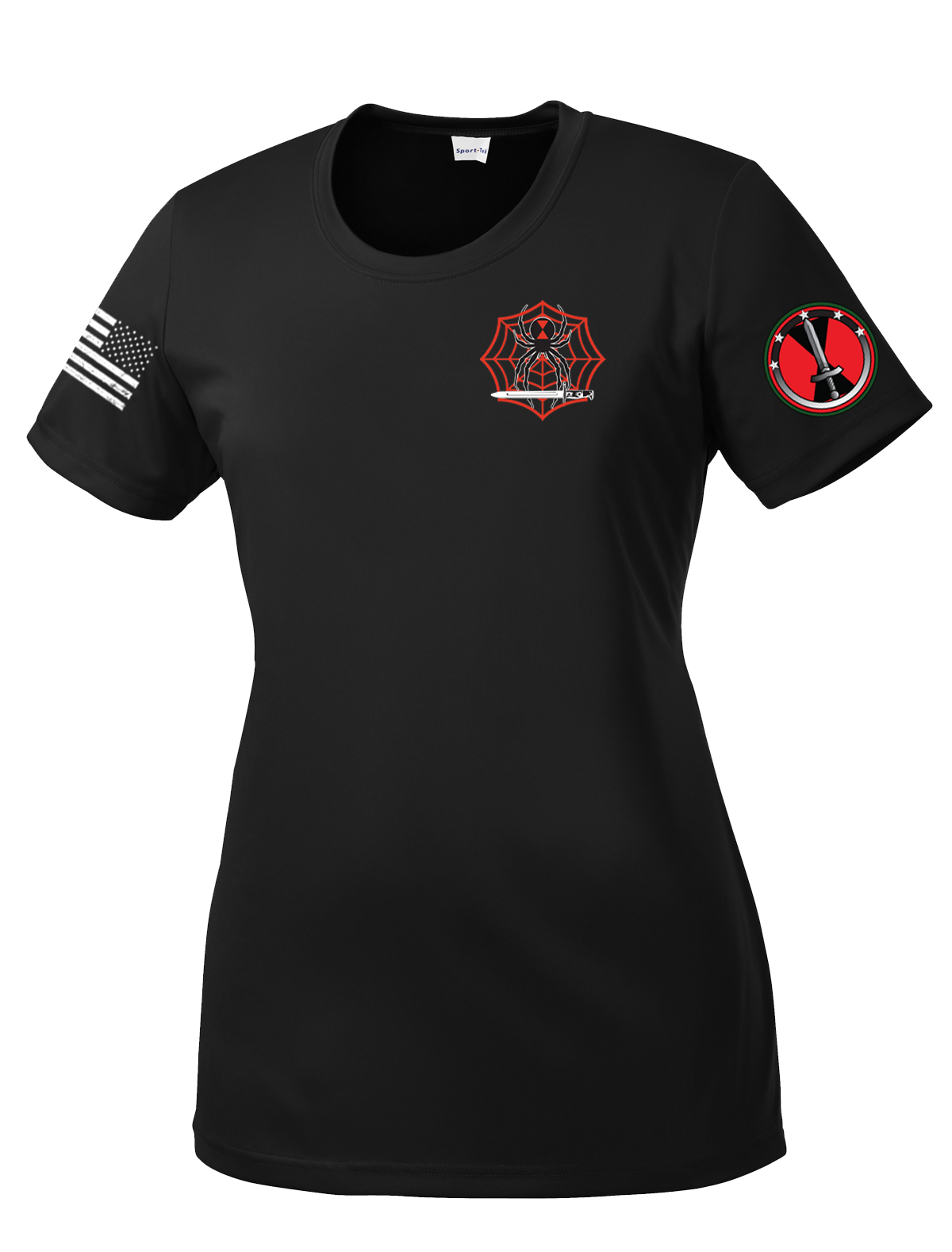 HHBN 7th MDC-P Ladies Competitor Tee with two-sleeve print *High Sleeve Print* Solid Flag