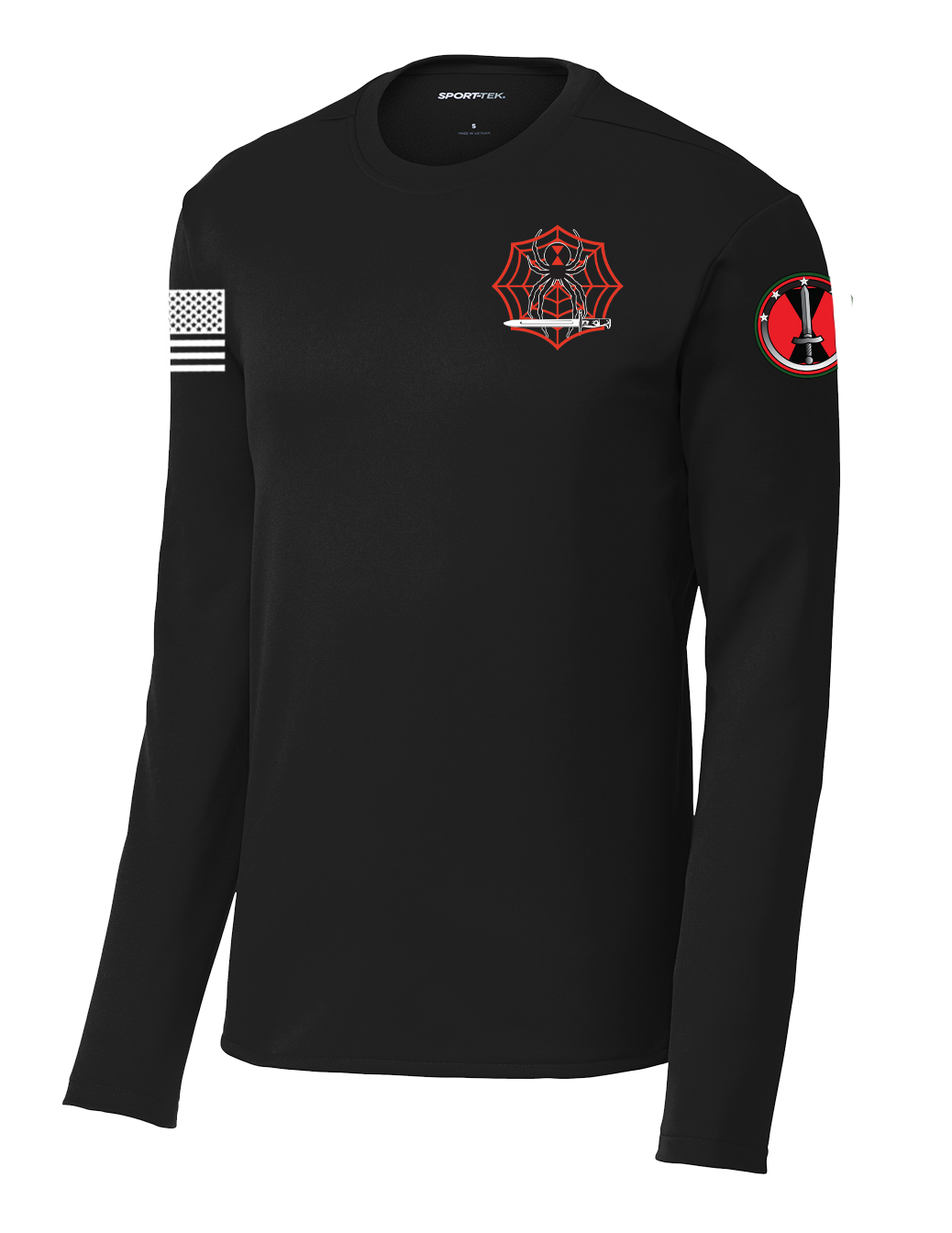 HHBN 7th MDC-P Fleece Pullover Crew with two-sleeve print *High Sleeve Print* Solid Flag