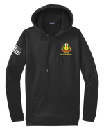 147th Field Hospital Fleece Hooded Pullover with Flag with Effects on Right Sleeve