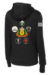 147th Field Hospital Ladies Poly/Cotton Blend Hoodie with Flag with Effects on Right Sleeve