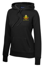 147th Field Hospital Ladies Poly/Cotton Blend Hoodie with Flag with Effects on Right Sleeve