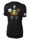 147th Field Hospital Ladies Competitor Tee with Flag with Effects on the Right Sleeve