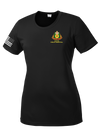 147th Field Hospital Ladies Competitor Tee with Flag with Effects on the Right Sleeve