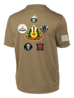 147th Field Hospital Competitor Tee with Flag with Effects on Right Sleeve