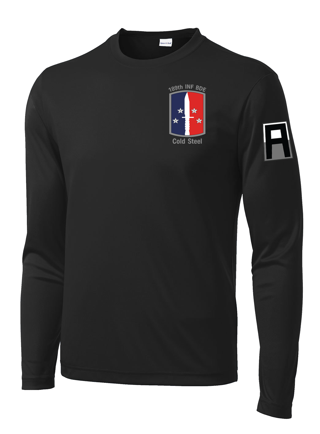 HHC 189th INF BDE Long Sleeve Competitor Tee with Left Sleeve "A"