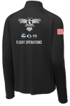 HHC 2-158 AHB 1/2 Zip Raglan Performance Pullover "Flight Operations" 2-Sleeve Print