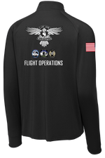 HHC 2-158 AHB 1/2 Zip Raglan Performance Pullover "Flight Operations" 2-Sleeve Print