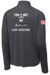 HHC 2-158 AHB 1/2 Zip Raglan Performance Pullover "Flight Operations" 2-Sleeve Print