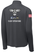 HHC 2-158 AHB 1/2 Zip Raglan Performance Pullover "Flight Operations" 2-Sleeve Print