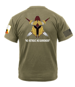 HHC 21st SIG BDE AR 670-1 Coyote Brown T-Shirt with Two Sleeve Print