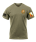HHC 21st SIG BDE AR 670-1 Coyote Brown T-Shirt with Two Sleeve Print