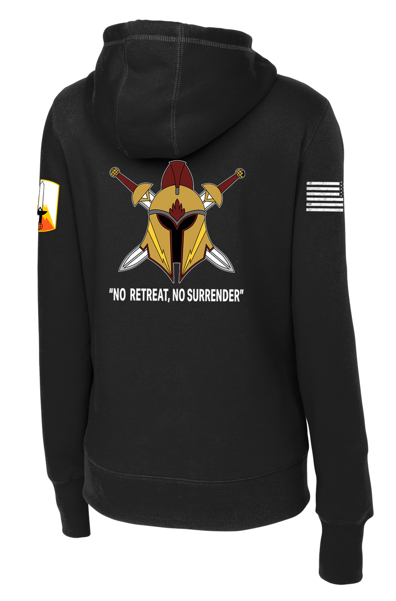 HHC 21st SIG BDE Ladies Poly/Cotton Blend Hoodie with Two Sleeve Print