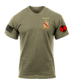 2D BSB AR 670-1 Coyote Brown T-Shirt with Two Sleeve Print