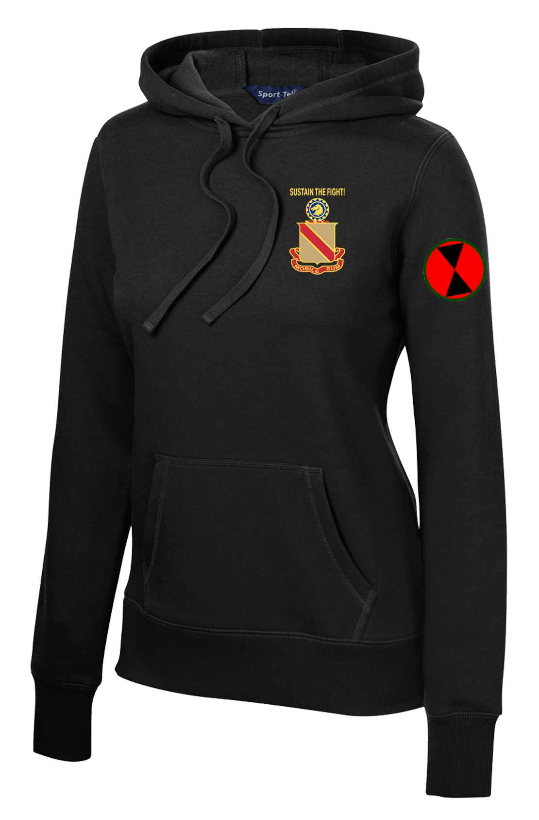 2D BSB Ladies Poly/Cotton Blend Hoodie with Two Sleeve Print