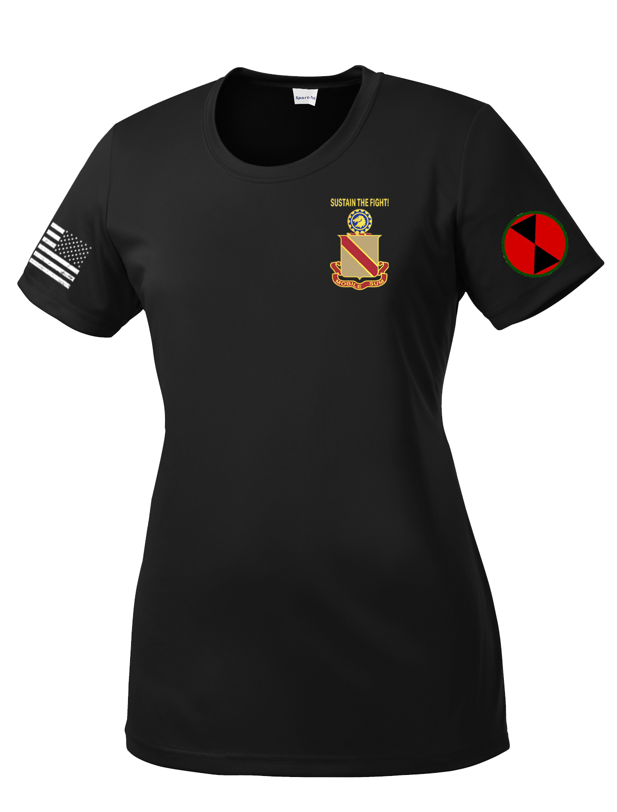 2D BSB Ladies Competitor Tee with Two Sleeve Print