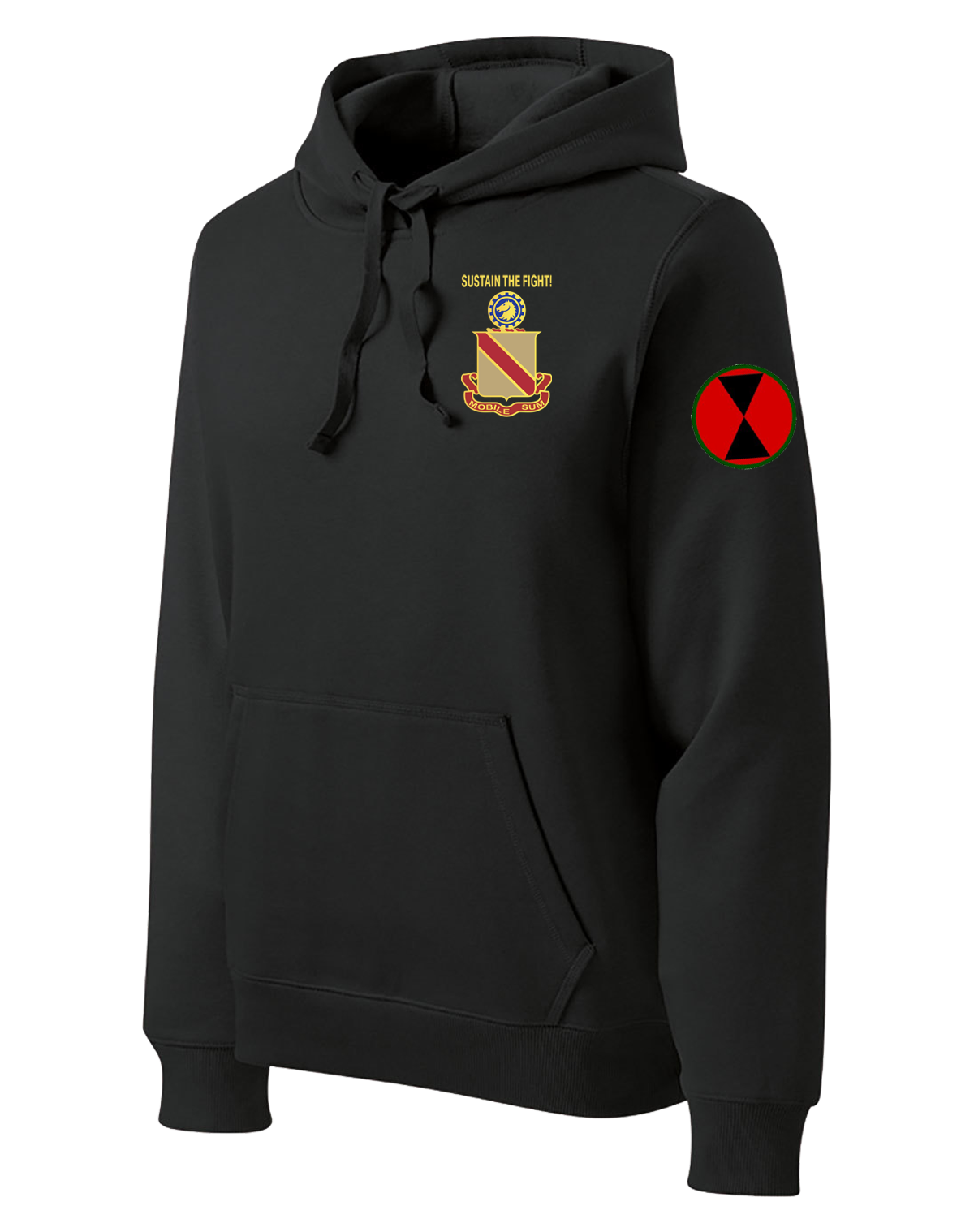 2D BSB Poly/Cotton Blend Hoodie with Two Sleeve Print