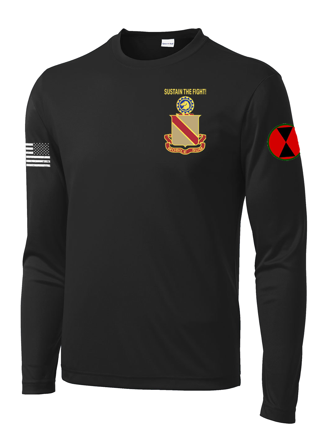 2D BSB Long Sleeve Competitor Tee with Two Sleeve Print
