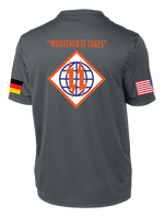 HHC 2D TSB Competitor Tee with RWB US & German Flag on Sleeves