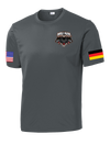 HHC 2D TSB Competitor Tee with RWB US & German Flag on Sleeves