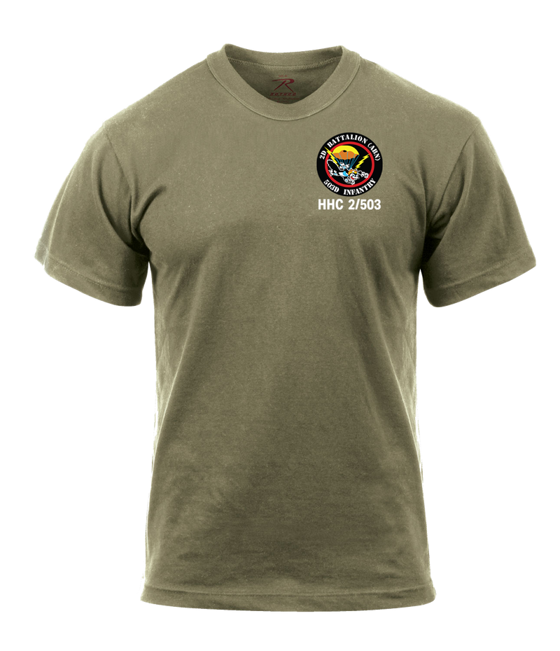 HHC 2_503rd FIST AR 670-1 Coyote Brown T-Shirt