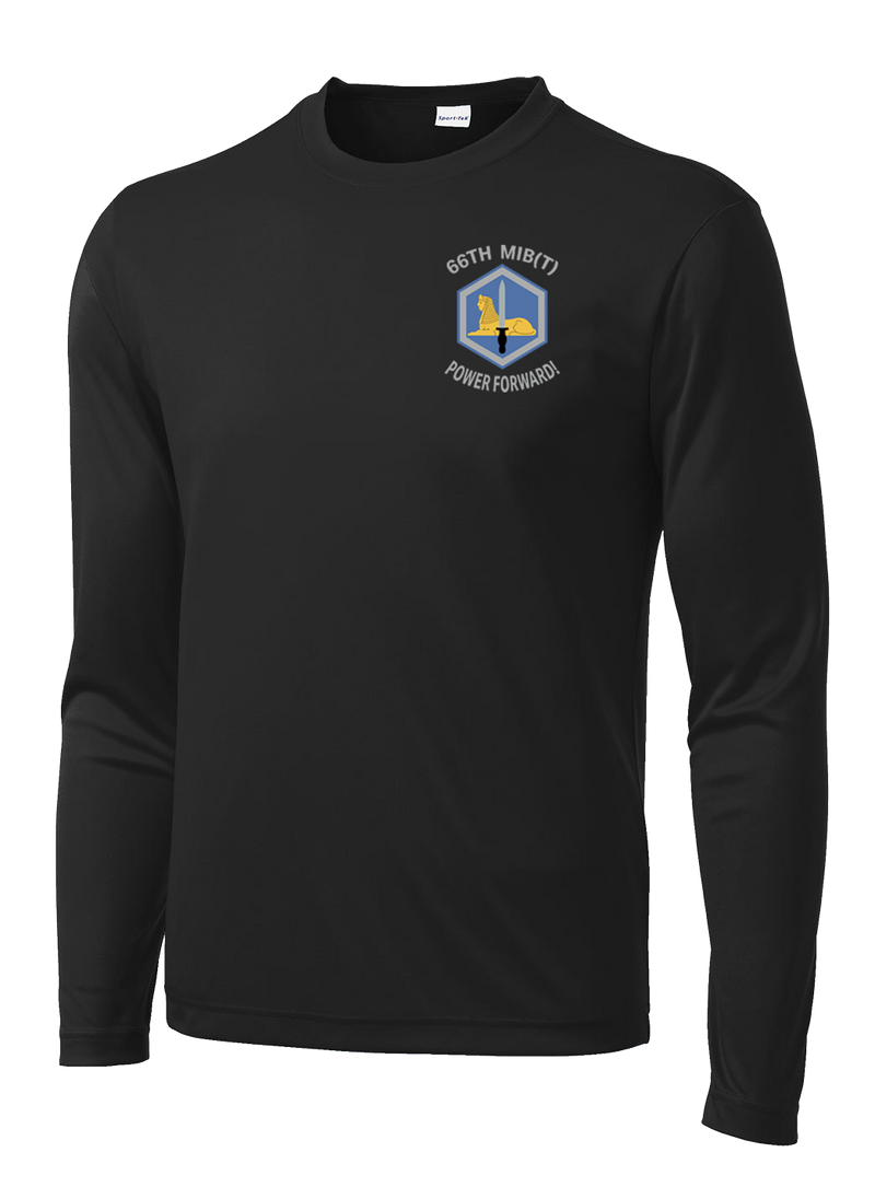mib gear shop Maintenance Platoon, HHC, 66th MIB Long Sleeve Competitor Tee XXX-Large / Black