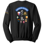 HHC Ft Huachuca - Honor Guard - Blend Crewneck Sweatshirt with Left Sleeve Print