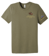 HHC Ft Huachuca - Honor Guard - Unisex Triblend Short Sleeve Tee with Left Sleeve Print