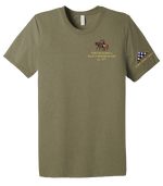 HHC Ft Huachuca - Honor Guard - Unisex Triblend Short Sleeve Tee with Left Sleeve Print