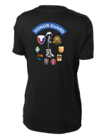 HHC Ft Huachuca - Honor Guard - Ladies Competitor Tee with Left Sleeve Print