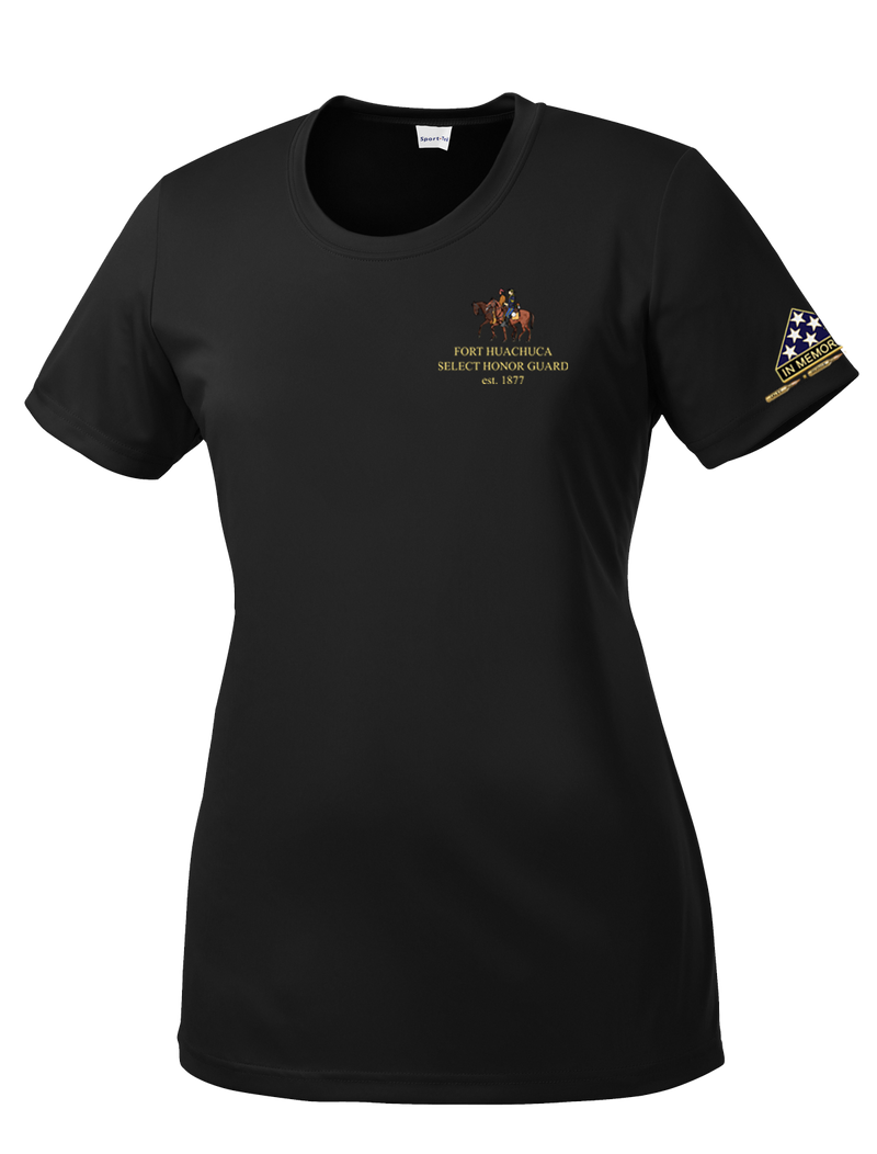 HHC Ft Huachuca - Honor Guard - Ladies Competitor Tee with Left Sleeve Print