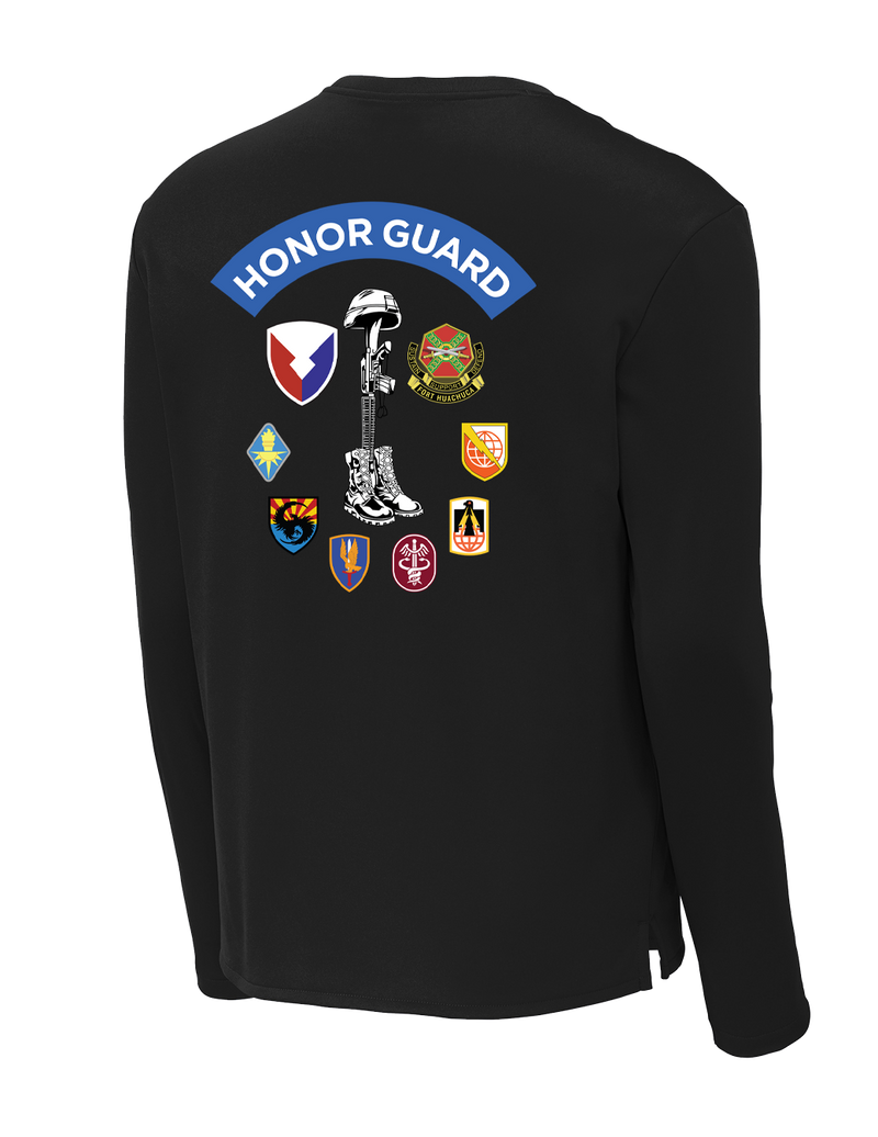 HHC Ft Huachuca - Honor Guard - Fleece Pullover Crew with Left Sleeve Print