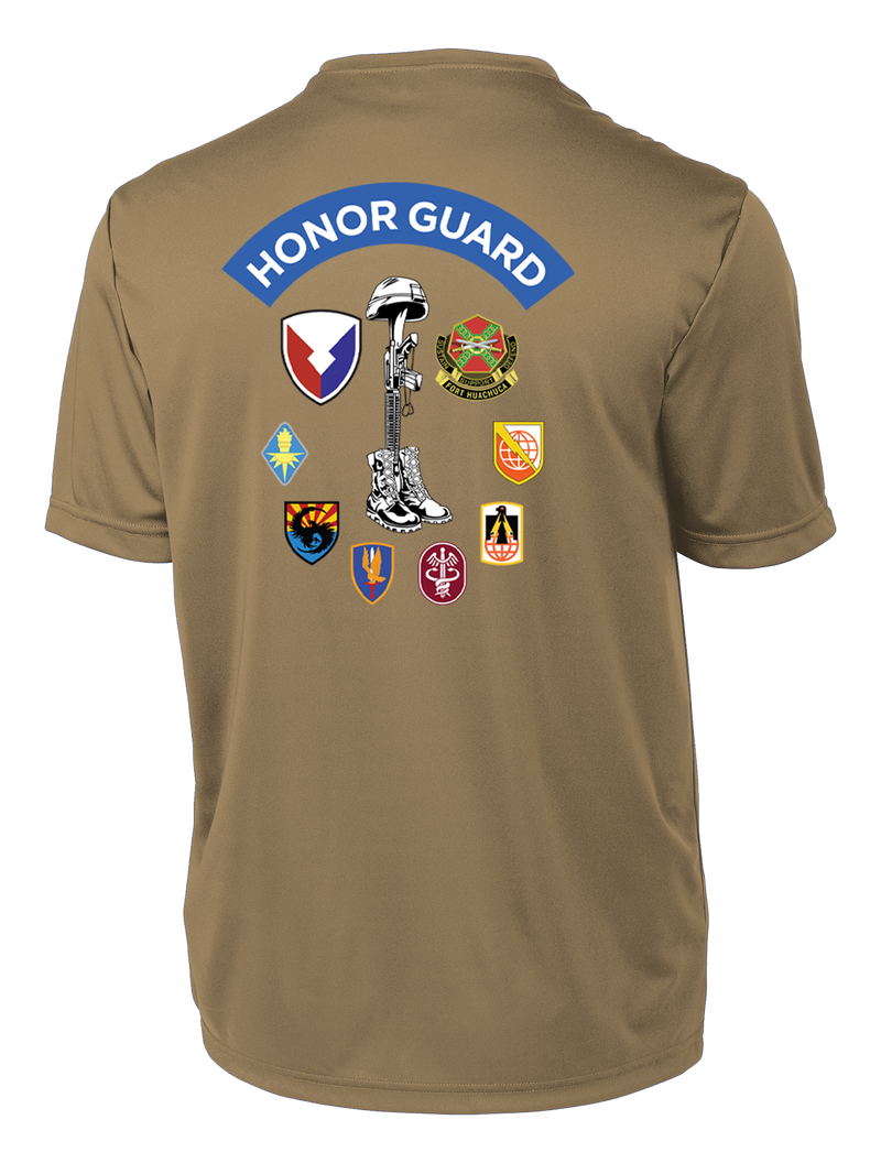 HHC Ft Huachuca - Honor Guard - Competitor Tee with Left Sleeve Print