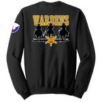 HHC Ft Huachuca - Wardens - Blend Crewneck Sweatshirt with Left Sleeve Print