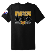 HHC Ft Huachuca - Wardens - Unisex Triblend Short Sleeve Tee with Left Sleeve Print