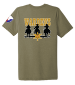 HHC Ft Huachuca - Wardens - Unisex Triblend Short Sleeve Tee with Left Sleeve Print