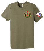 HHC Ft Huachuca - Wardens - Unisex Triblend Short Sleeve Tee with Left Sleeve Print