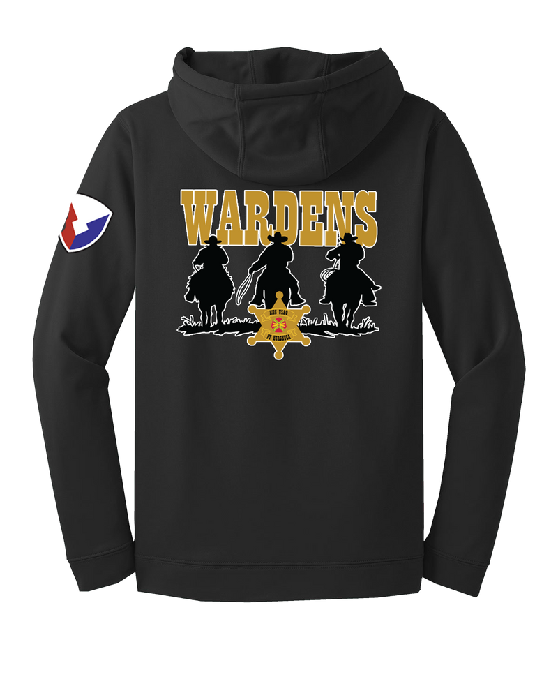 HHC Ft Huachuca - Wardens - Fleece Hooded Pullover with Left Sleeve Print