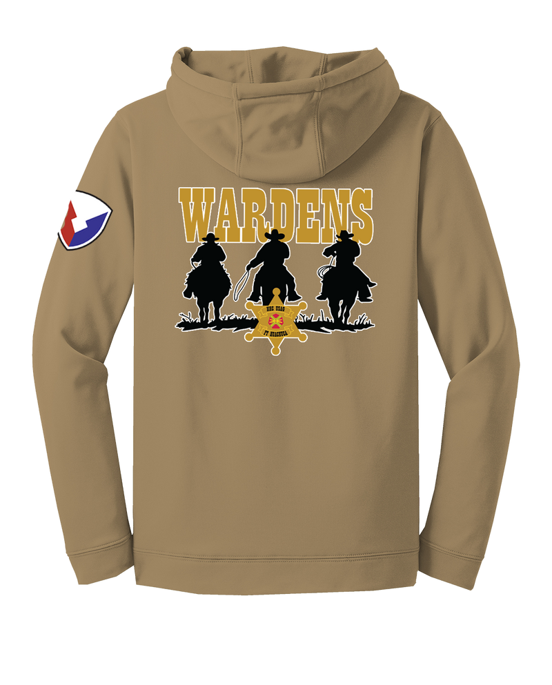 HHC Ft Huachuca - Wardens - Fleece Hooded Pullover with Left Sleeve Print