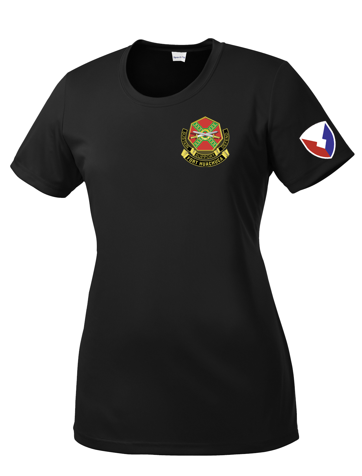 HHC Ft Huachuca - Wardens - Ladies Competitor Tee with Left Sleeve Print